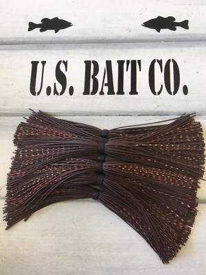 Bass Jig Skirts Living Rubber Lot Of 10 Color Brown Craw Replacement Skirts