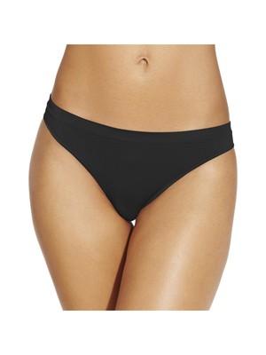 

JENNI Intimates Черные бесшовные однотонные повседневные стринги Размер, Черный, 914707