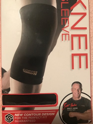 Copper Fit Copper Infused Large Knee Sleeve in Black Unisex
