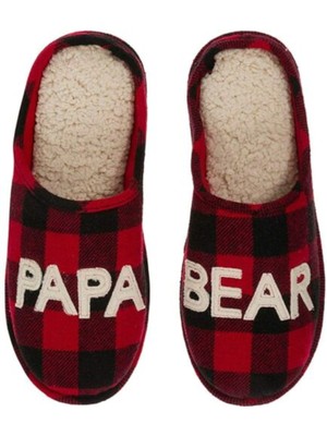 

DEARFOAMS Мужские красные шлепанцы в клетку с вышивкой Comfort Round Toe Slip On Slip On, Красный, 26382SM