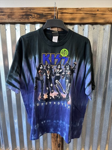 KISS キッス LIQUID BLUE バンドT Tシャツ KISS Destroyer '76 Tie-Dye T-Shirt Tee Liquid Blue