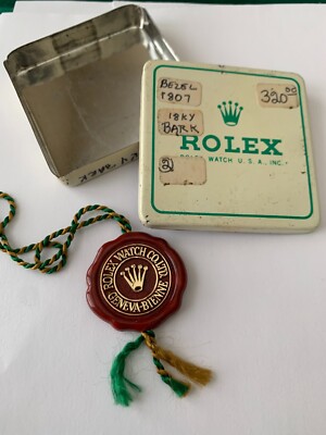 Authentic Vintage Rolex 1970s Red Seal Hang Tag ''Frog Foot'' & Rolex Used Tin