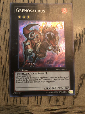 Near Mint YS11-EN043 3x Grenosaurus Super Rare 1st Edition