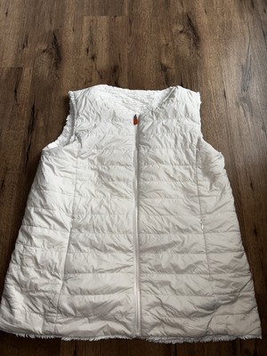 Save The Duck Men's  Ultra Light Jacket Full Zip Puffer Vest White Large
