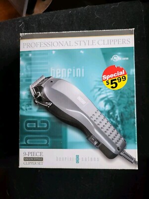 Benfini Professional Style Clippers 9-piece Hair Cutting Set