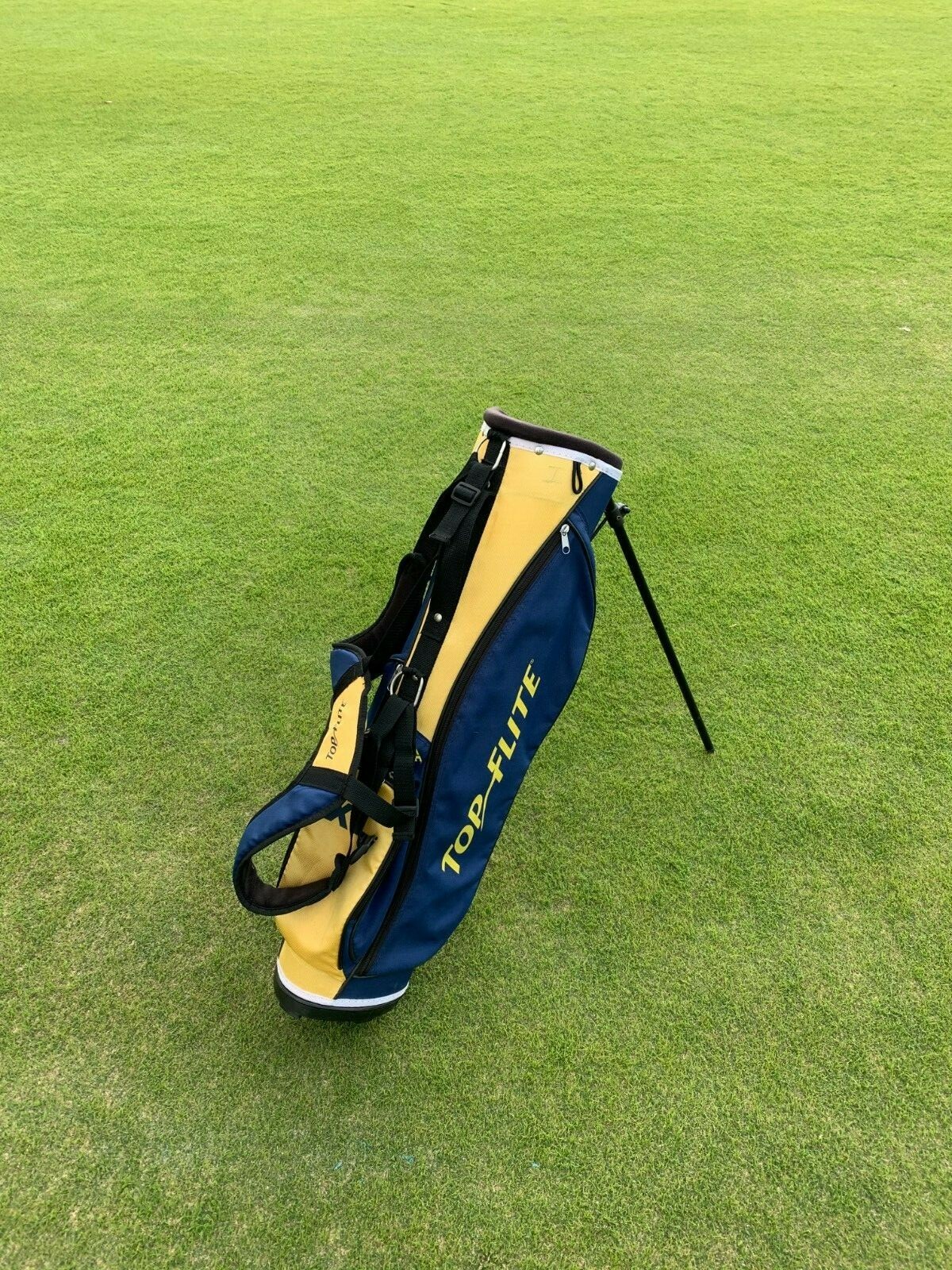 Top Flite XLj Junior Golf Bag with Bag Stand - Blue/Yellow