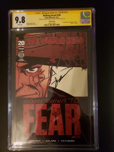 Kirkmanサイン入り「THE WALKING DEAD」#100 + 3冊 WALKING DEAD #100 EXTREMELY RARE 3RD PRINT CGC 9.8 SIGNED BY