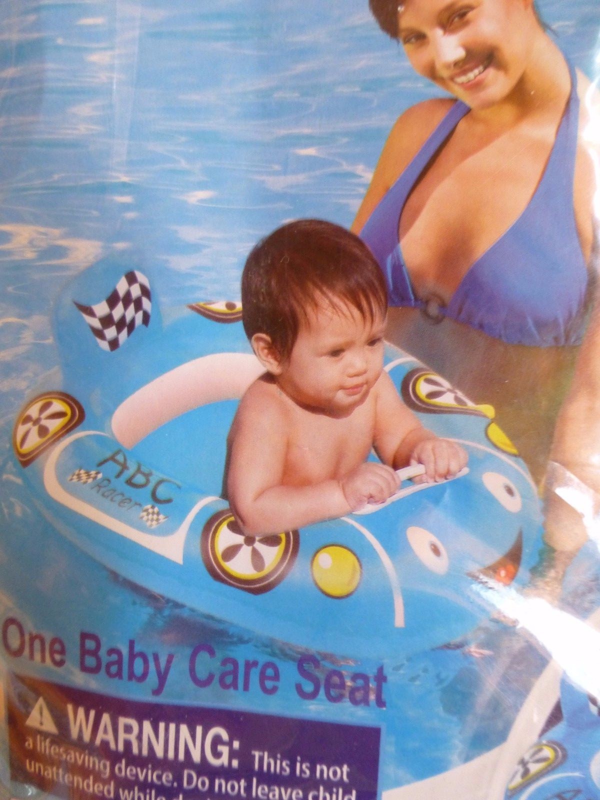 Blue Baby Care Inflatable Swimming Pool Seat Float Ages 1-2 New H2O GO