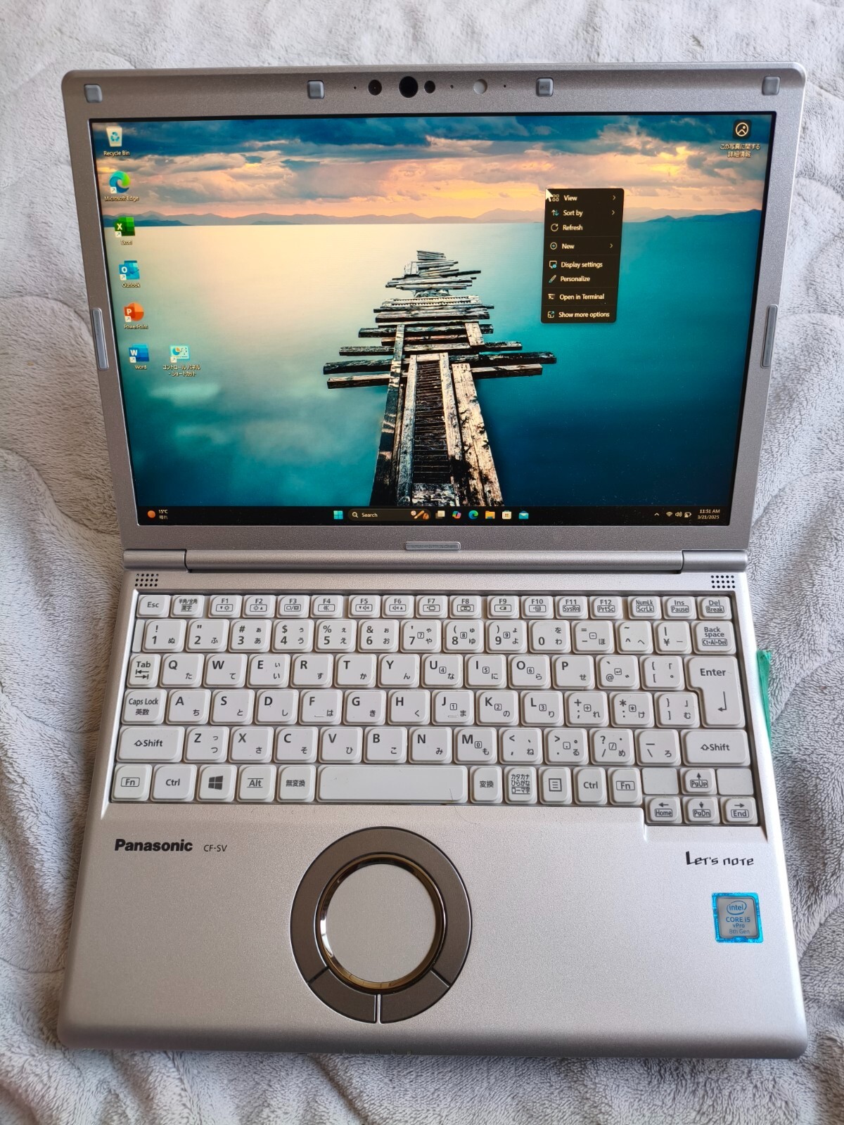 #914 パナソニック CFSV7-3 i5-8350U 8GB SSD256G Panasonic Let's Note CF-SV7 i5-8350U 8GB 256GB SSD Windows