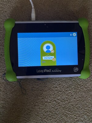 LeapFrog 6022 EPICv3 LeapPad Academy Kids 7'' Learning Tablet, Green With Case