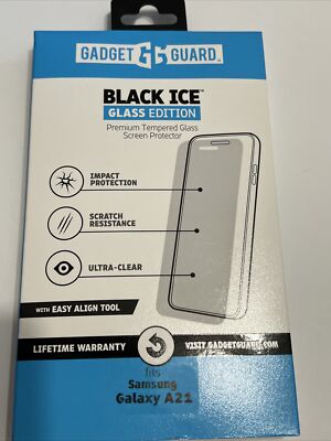 Gadget Guard - Black Ice Glass Screen Protector for Samsung Galaxy A21