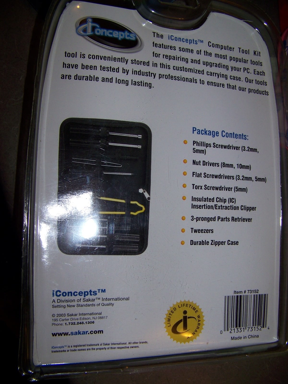 NEW!! iConcepts 11 Piece PC Tool Set Kit- #73152