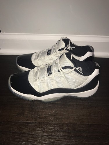 Youth NIKE AIR JORDAN CONCORD 11 RETRO LOW BG WHITE-BLACK SZ 6Y