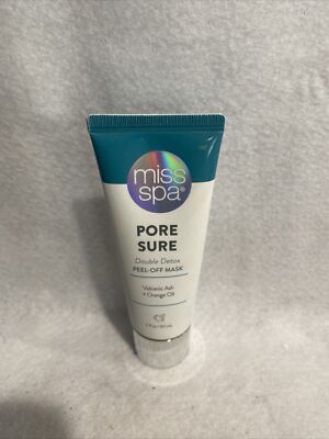 Lot 2  Miss Spa Pore Sure Double Detox Peel Off Mask Volcanic Ash Orange Oil 20z