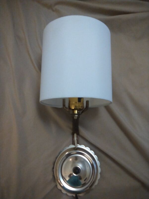 Vintage Kitchen Style Wall Sconce, Single Lamp Light Brass Usa Made Rewired, 70s