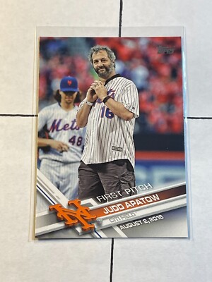 Judd Apatow 2017 Topps First Pitch Citi Field New York Mets FP-3 Comedy Director