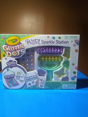 Crayola Glitter Dots Pastel Sparkle Station 84 Dots Glitter With Less Mess New