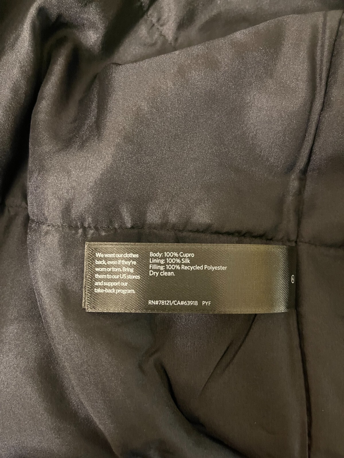Pre-owned Eileen Fisher $328  Black Round Neck Padded Jacket L Xl 1x 3x 2x