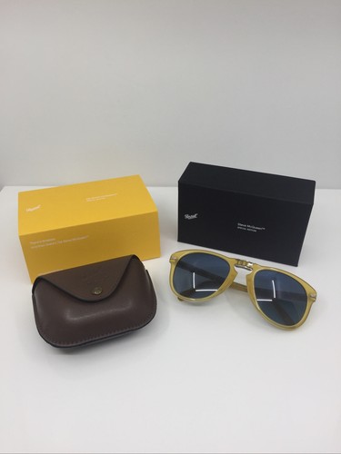 Pre-owned Persol Authentic  Polarized Steve Mcqueen 714sm Folding Sunglass C. 204/s3 In Yellow