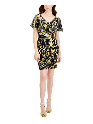

CONNECTED APPAREL Женское темно-синее платье-футляр с короткими рукавами Petites, Navy