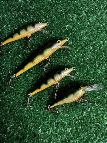 vintage rapala fishing lures lot jerk baits orange, collectable