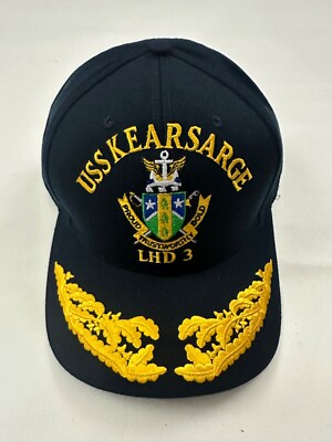 The Corps  USS Kearsage LHD 3 Logo Blue Baseball Cap Hat One Size