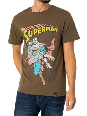 

Мужская футболка с рисунком комиксов Recovered Superman, зеленая, Зеленый, RCWARN555
