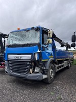 2015 DAF CF 75.330 DROPSIDE 26ton WITH HMF 1420 FOLD AWAY CRANE  SPARES REPAIRS