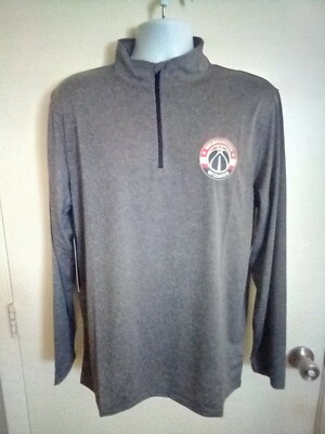 Washington Wizards Quarter Zip Mens L Icer Brands UNK NBA Pullover Lightweight