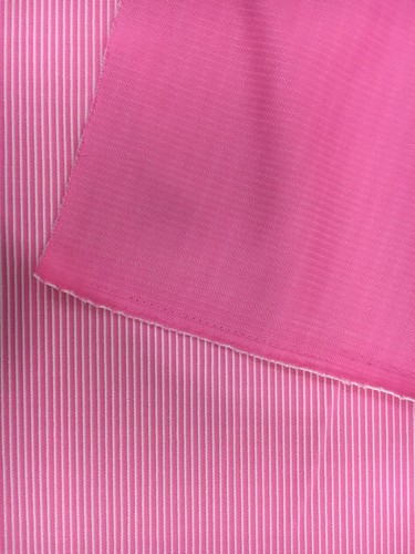 Vintage Pink White Stripe Polyester Fabric 3 1/2Yrds 60