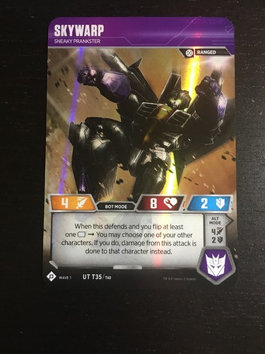 Transformers TCG  SKYWARP Uncommon Character Card UT T35 Wave 1