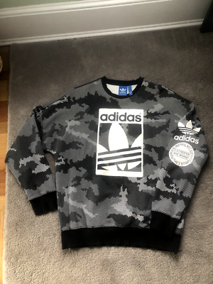 Adidas Street Graphic Camo Crew Sweatshirt Men s Long Sleeve Pullover AB8023