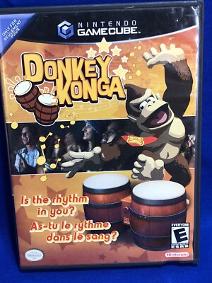 *TESTED* Donkey Konga (Nintendo GameCube, 2004) CIB Complete - WORKS
