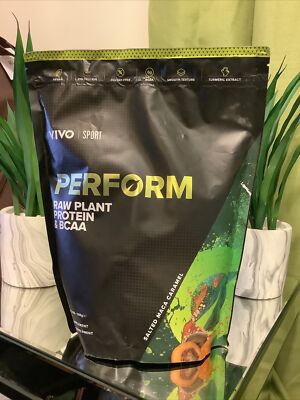 VIVO Sport PERFORM Raw Plant Protein & BCAA Powder 18.76 oz Salted Maca Caramel