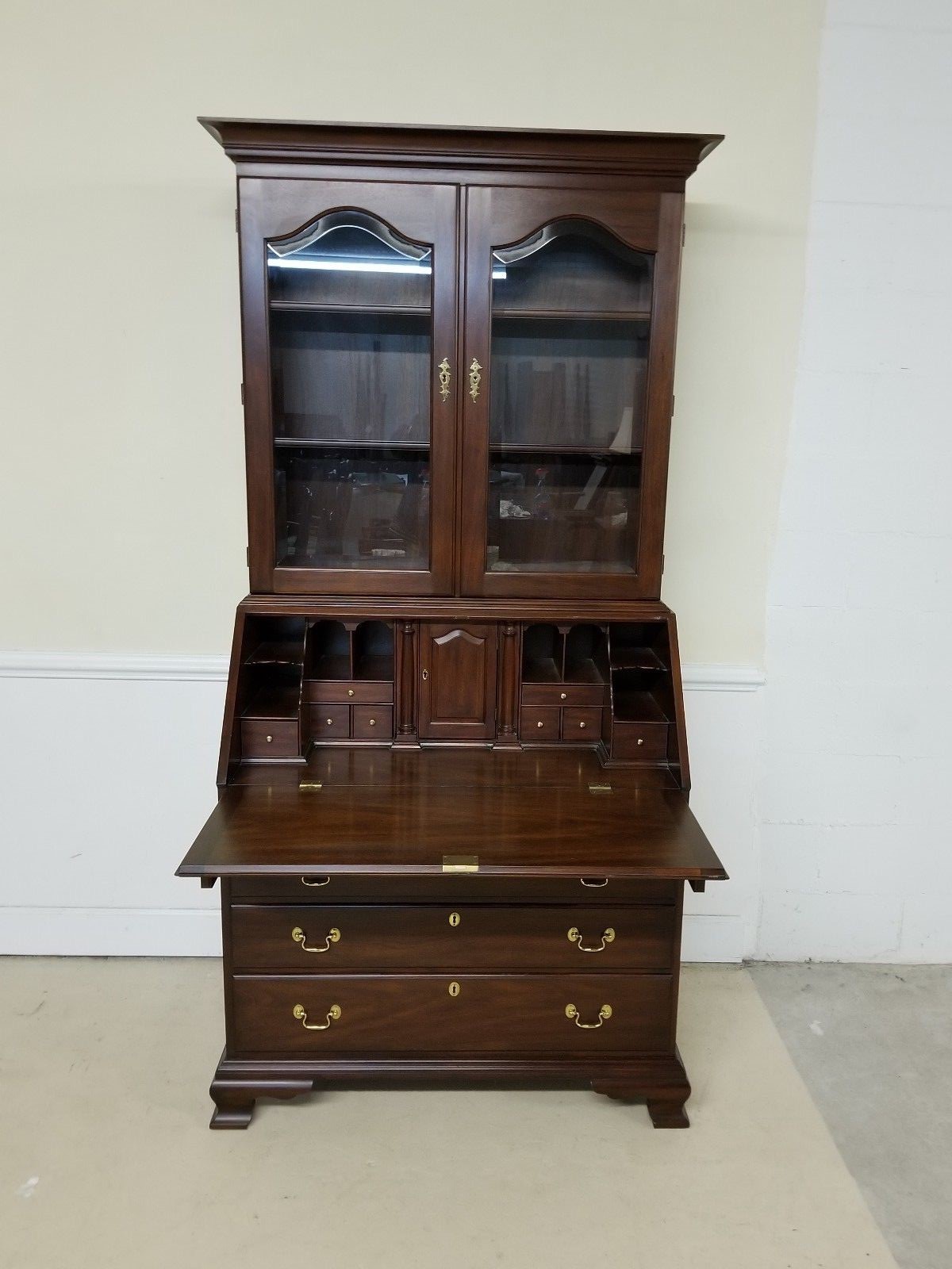 HENKEL HARRIS Mahogany Secretary Desk Chippendale