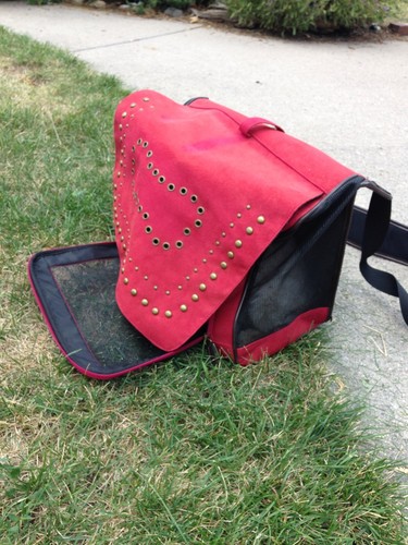 Sling Puppy Carrier Bag Suede Comfort Travel Pouch