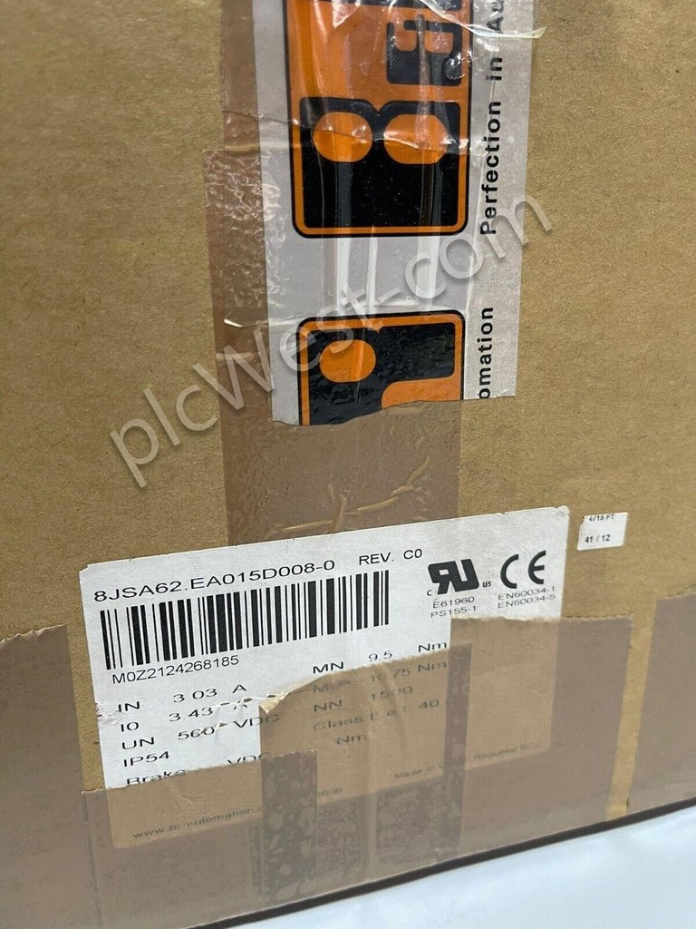 B&R 8JSA62.EA015D008-0 REV. C0 SERVO MOTOR — 4