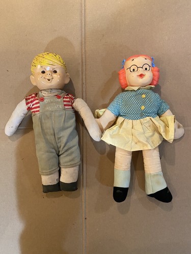 DENNIS THE MENACE AND MARGARET 15 INCH DOLLS 1950's | eBay