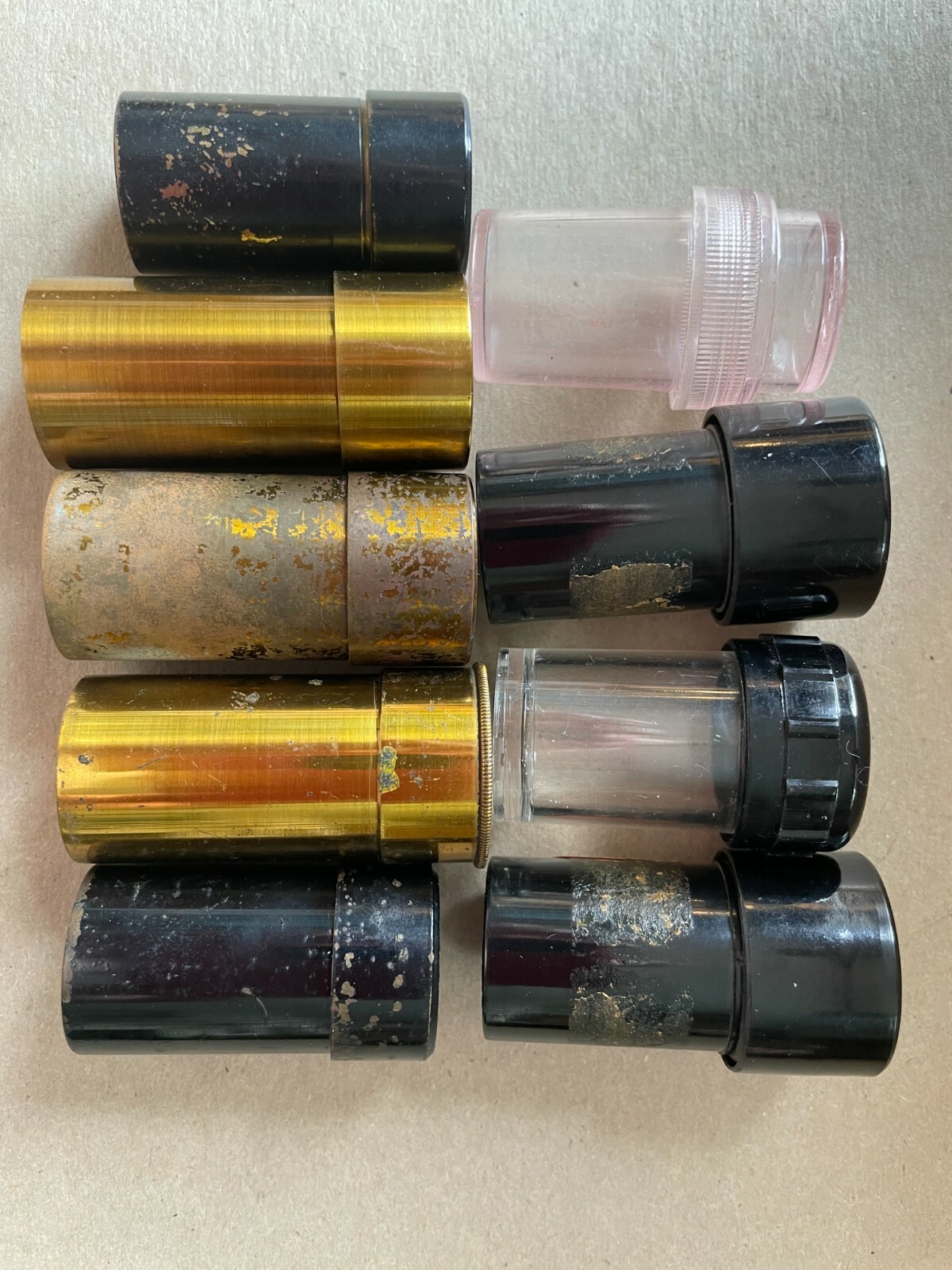 5 Early Brass Type Microscope Objective Cases and 4 Plastic Type Objective CasesのeBay公認海外通販｜セカイモン