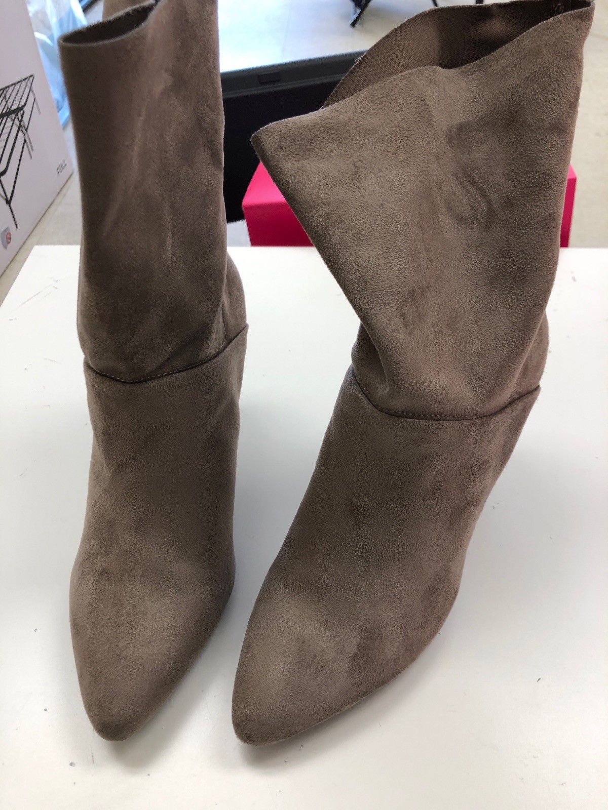Shoedazzle Women's Sandrine Pump Over Ankle Booties TaupeSize 10M