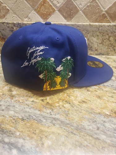 New Era Los Angeles Dodgers Fitted 8 Cloud Icon Greetings From LA Palm Tree Mlb