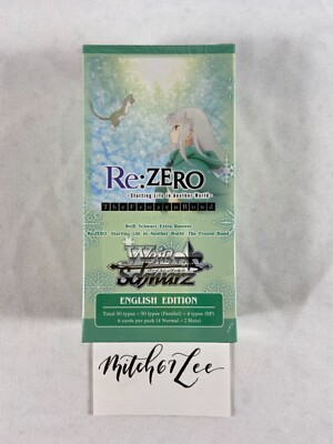 WeiB Weiss Schwarz - Re:Zero The Frozen Bond - English Extra Booster Box Sealed