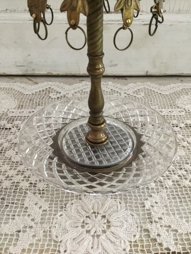 Antique Brass 3 Tier Revolving Earring Stand