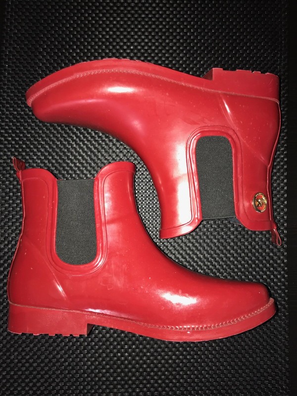 red mk rain boots