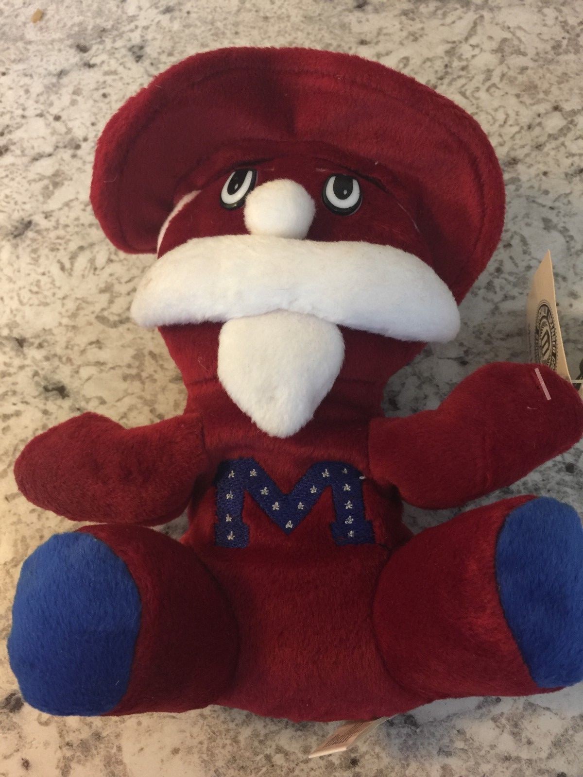 Bean Bag Team Plush Shoney's 1997 Colonel Rebel Mascot University of Mississippi