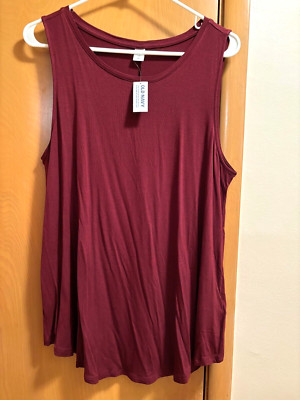 Women's NWT Old Navy Sleeveless Top Large Maroon