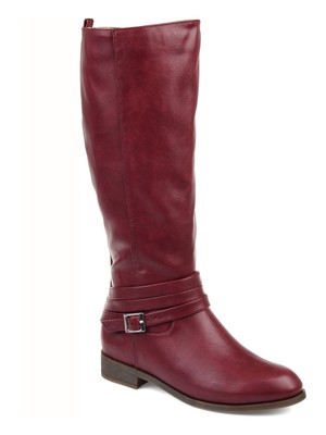 

JOURNEE COLLECTION Женские сапоги Maroon Ivie Almond Toe на блочном каблуке с застежкой-молнией, IVIE-WNE-090XWC