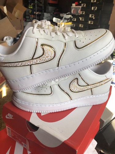 Nike Air Force 1 By Cristiano Ronaldo CR7 Nike ID White Gold DN2501 991 Size 11