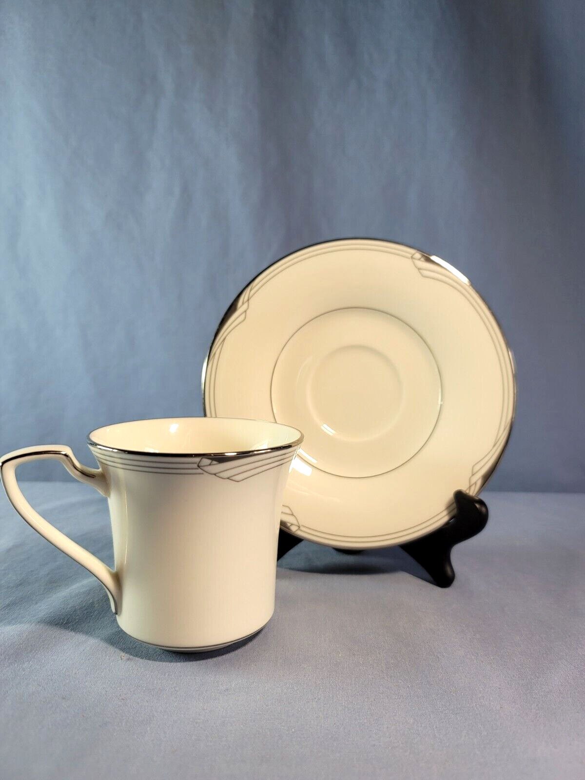 NORITAKE Japan Sterling Cove Pattern #7720 Tea Coffee Cup & Saucer