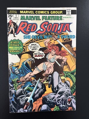 Marvel Feature #1 1st Red Sonja Title Marvel Comics 1975